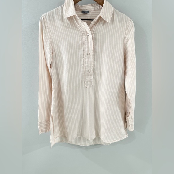 Aerie Quarter Button Tunic Pink Stripe Size XS - Picture 3 of 5